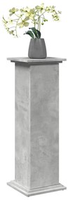 betonszürke szerelt fa bemutatóállvány tárolóval 31x30x90 cm