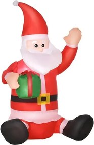 Felfújható Mikulás Led Ajándék 120 CM Karácsonyi dekoráció 844-166