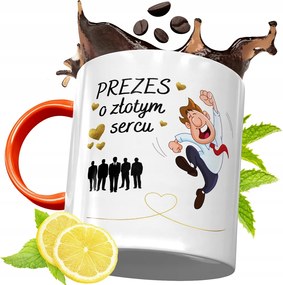 Narancssårga Bögre Elnöknek Ajåndék fényképes nyomtatåssal