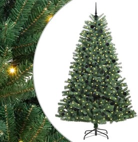 vidaXL Műanyag Hajtogatós Karácsonyfa Zöld 240 cm PVC és fém