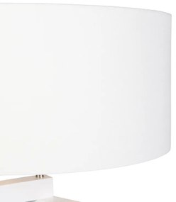 Állólámpa állvány fehér fa fehér árnyékolóval 50 cm - Puros