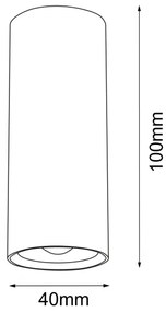Brosline 1250 - POINT spotlámpa 1xGU10/4W/230V fekete