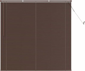 vidaXL Zsaluzia Állítható Sötét barna mintával 150 x 130 cm PVC