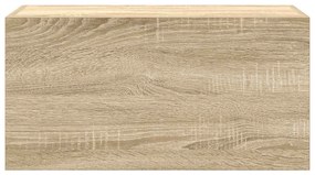 sonoma tölgyszínű szerelt fa fali fürdőszobaszekrény 60x25x30cm
