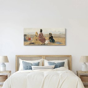 Kép - Eugène Boudin, On the Beach, Trouville, reprodukciók (120x50 cm)