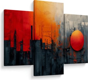 Kép - Absztrakt festmény a városról (90x60 cm)