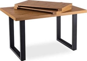 TOMAS bővíthető étkezőasztal 130–230 cm arany tölgy/fekete