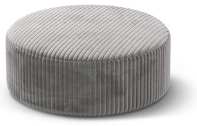 Világosszürke kordbársony puff Dia – Micadoni