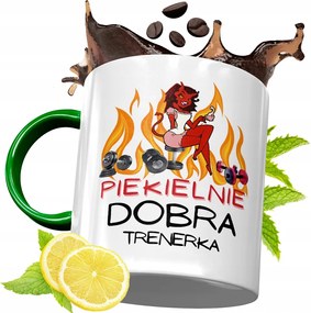 Zöld Bögre Edzőnek Ajándék, fényképes nyomattal