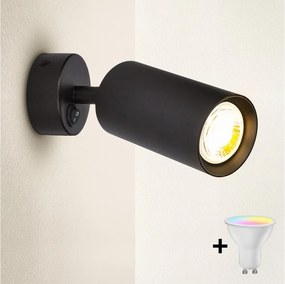 Brilagi - LED fényerőszabályozható fali spotlámpa SELE 1xGU10/4,8W/230V fekete