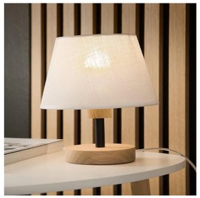 Brilagi Brilagi - Asztali lĂĄmpa ANTHONY 1xE27/60W/230V tölgy/fehĂ©r BG1475