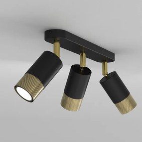 Spotlámpa LINK 3xGU10/8W/230V fekete/sárgaréz