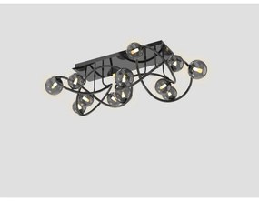 Wofi 9014-1205 - LED Felületre szerelhető csillár NANCY 12xG9/3,5W/230V fekete/króm