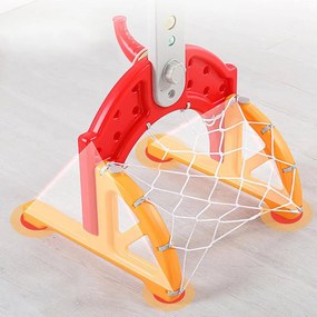 4 az 1-ben állítható magasságú gyerek játékszett, narancs-sárga