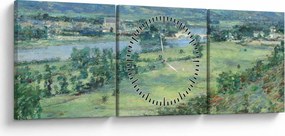 Kép - Theodore Robinson, The Valley of the Seine, From the Hills of Giverny, reprodukciók (órával) (90x30 cm)