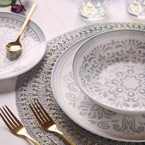 Tognana 18 részes marokkói–mediterrán porcelán étkészlet Arabesque