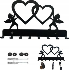 Dekoratív Fali Kulcstartó Angyalok Szívek