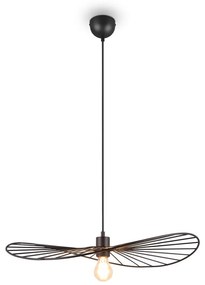 Matt fekete függőlámpa ø 60 cm Chapeau – Trio