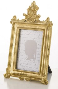 Palotakertek design képkeret, műanyag, aranyszínű, 16×10×1,5–7 cm