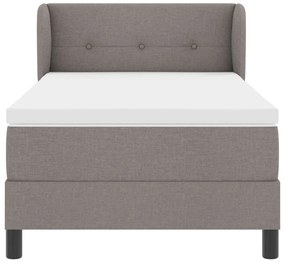 Boxspring Ágy Matresszel Taupe 90x200 cm Szövet