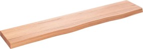 vidaXL világosbarna kezelt tömör tölgyfa fali polc 100x20x4 cm