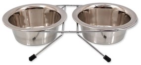 Rozsdamentes acél tálka szett állvánnyal kutyáknak ø 13 cm Dog Fantasy – Plaček Pet Products
