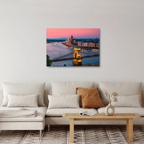 Kép - panoráma a városra, Budapest, Magyarország (70x50 cm)