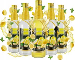 5x Dekorációs Citromos üveg Monopoly 500ml Rét