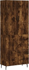 vidaXL füstös tölgy színű szerelt fa magasszekrény 69,5 x 34 x 180 cm