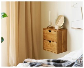 Natúr színű többszintes tölgyfa fali polc 18 cm Townsville – House Nordic