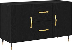 vidaXL Széf fiókkal Fekete tölgy 100 x 36 x 60 cm Faanyag