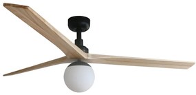 FARO 34282-11L - Mennyezeti ventilátor KLIM L 1xE27/15W/230V fenyő/fekete + távirányító