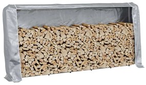 Tűzifa állvány esővédővel 300x25x150 cm Horganyzott acél