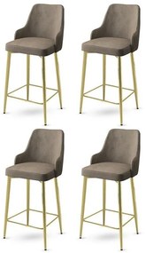 Enox Cappuccino és Gold bárszék szett, 4 db, 4 db
