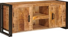 vidaXL TV szekrény ajtóval Barna 120 x 30 x 50 cm Tömör nyers mangófa