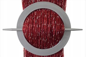 Függönyök Spagetti Ezüstszálas 300 x 250 Bordó