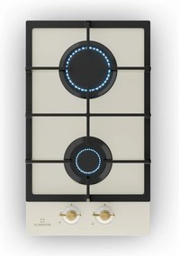 Klarstein Victoria Domino, gáz főzőlap, 2 Sabaf égő, üvegkerámia, retró design