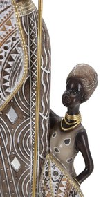 Törzsi masai fiával 11,5x8,5x46 cm