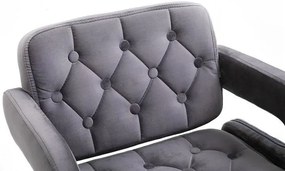 HR8403K Grafit modern velúr szék arany lábbal