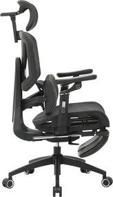 Irodai szék, sötétszürke/fekete, teherbírás 150 kg, VILMER
