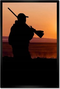 Poszterek keretben 40x60 Vadász a reggeli háttérben