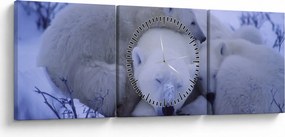 Kép - Jeges medve (órával) (90x30 cm)