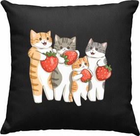 Cica párna Eper Kedves 1 Fekete