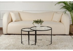 Aurum Black dohányzóasztal szett 60 cm, 2 db