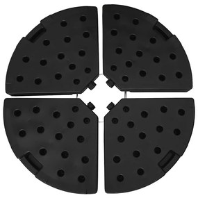 4 db fekete legyező alakú napernyőtalp