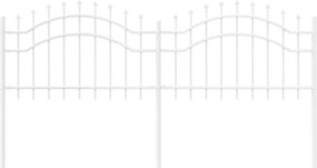vidaXL Kerti Kerítés Fehér 240 x 115 cm Porszórt Acél