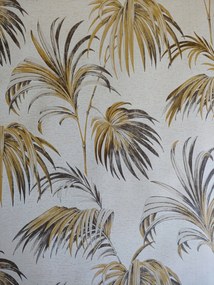 3D tapéta levelek egzotikus dzsungel pálma sárga Bézs