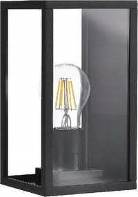 Malmo kültéri homlokzati kerti fali lámpa E27 IP44 fekete Goldlux