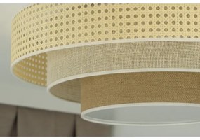 Duolla - LED Mennyezeti lámpa LUNETA LED/26W/230V átm. 60 cm 4000K rattan/bézs