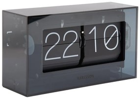 Karlsson 5976BK Design fali/asztali billenő óra,fekete, 21 cm